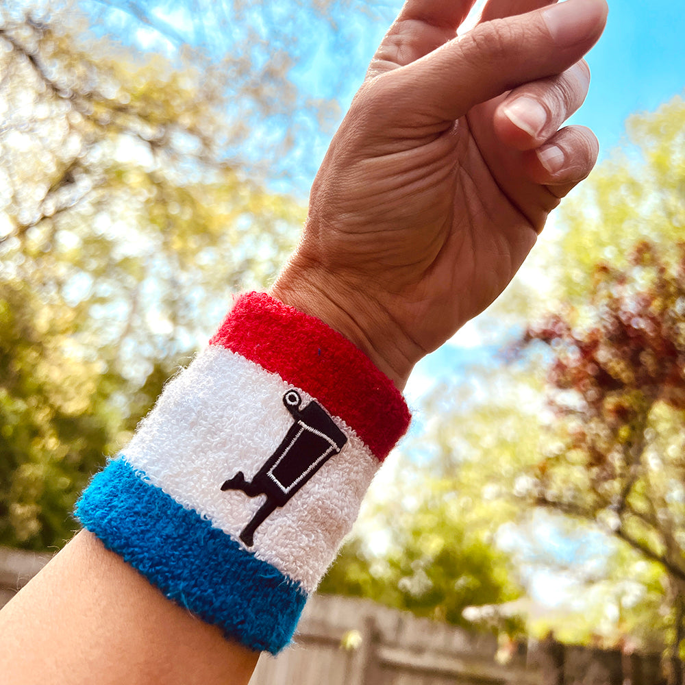 Running Pint Glass Sweat Bands (Pair)
